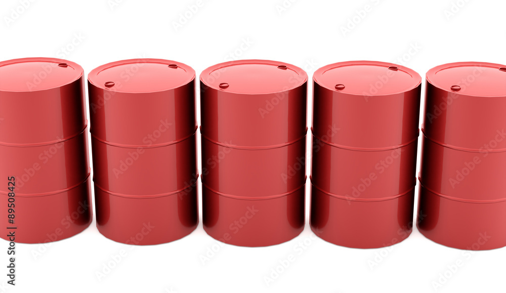 Petrol barrels on white background rendered Petrol barrels on white background rendered