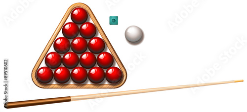 Snookers ball and stick