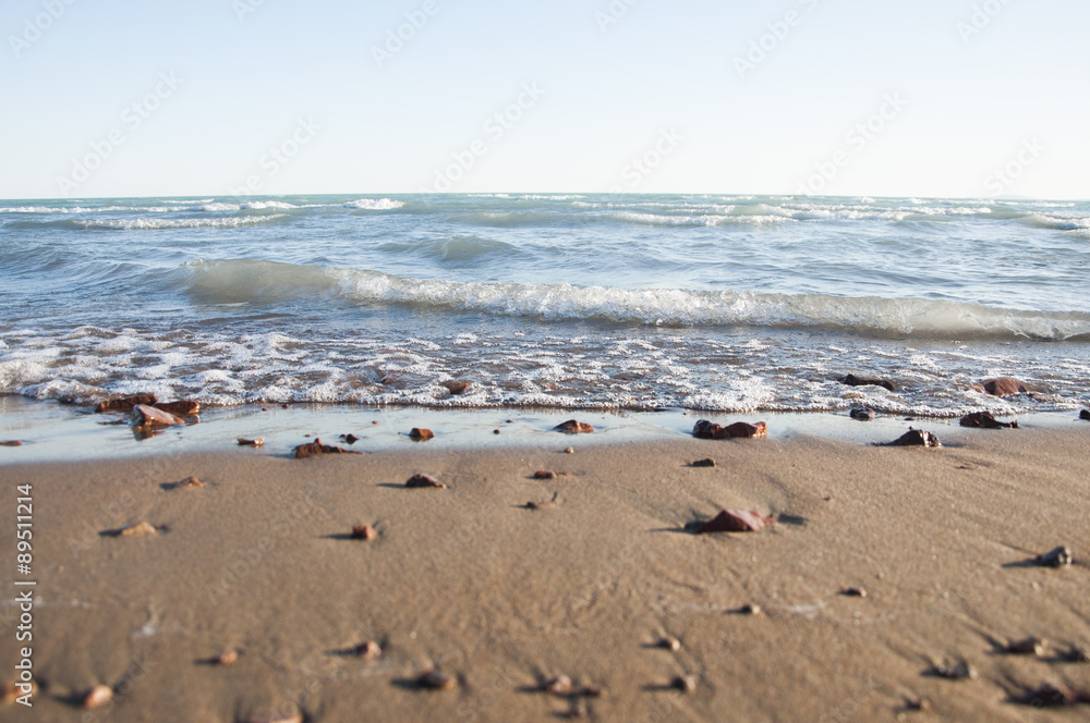 Wave and sand beach background Wave and sand beach background