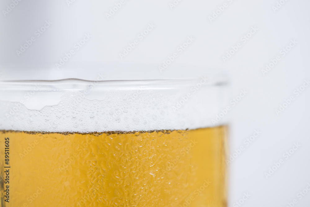 Beer and snack on white background Beer and snack on white background