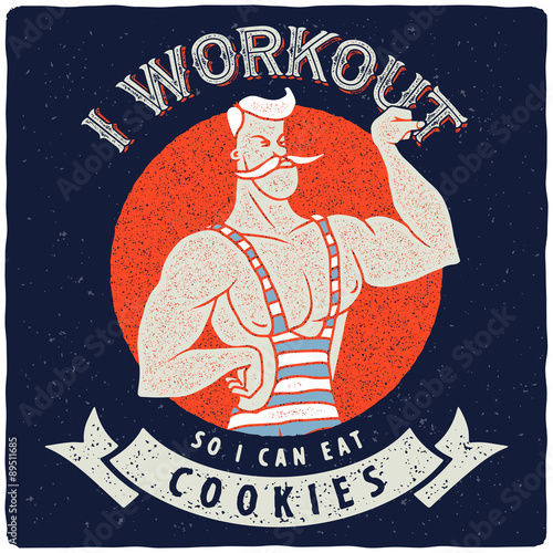 Bodybuilder t-shirt print