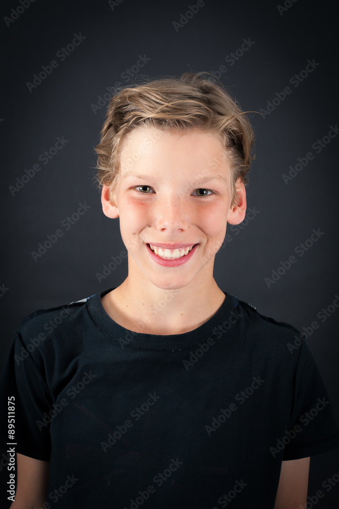 Handsome boy doing different expressions in different sets of clothes: smile Handsome boy doing different expressions in different sets of clothes: smile