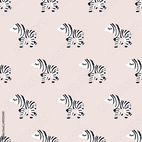 seamless cute zebra pattern