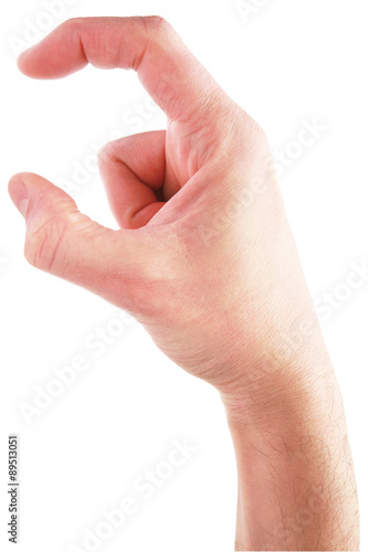 hand holding invisible item - Stock Image