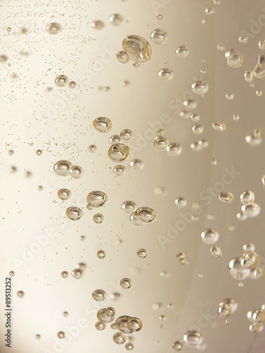 champagne bubbles full frame - Stock Image