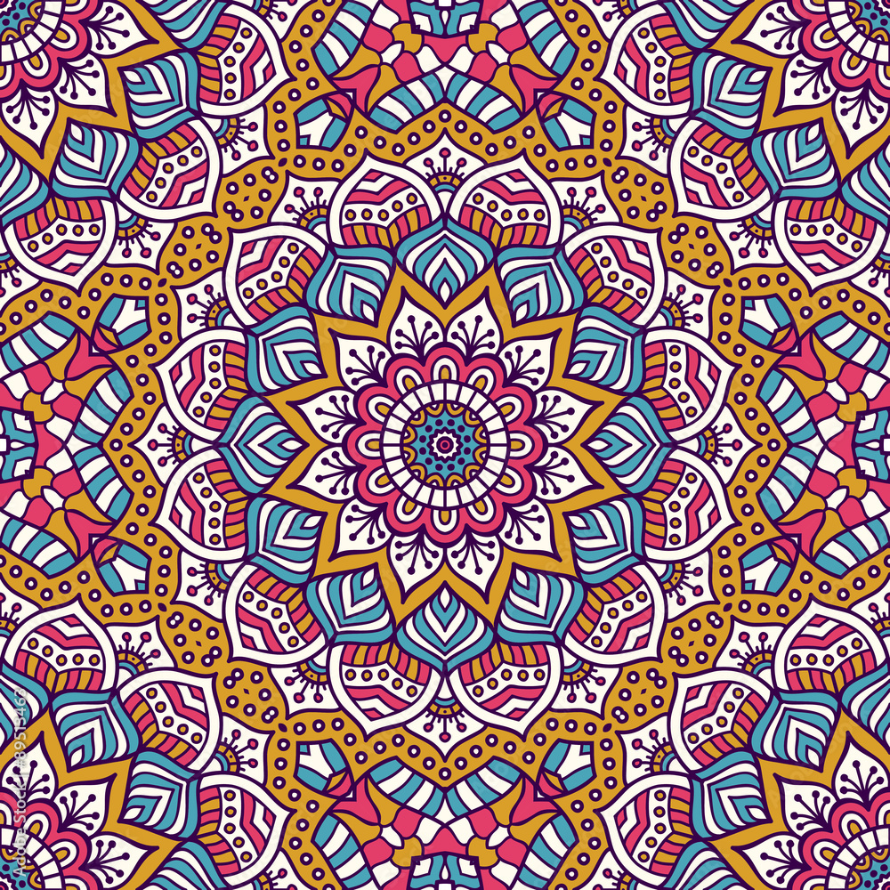 Ethnic floral seamless pattern Ethnic floral seamless pattern
