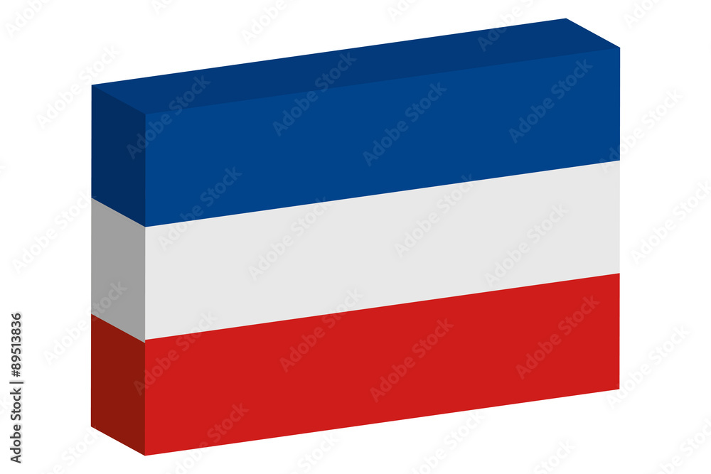 3D Isometric Flag Illustration of the country of Yugoslavia 3D Isometric Flag Illustration of the country of Yugoslavia