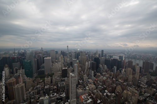 paesaggi dall'alto della città di new york con grattacieli