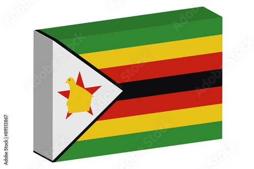 Free Download 3D Isometric Flag Illustration of the country of  Zimbabwe - GFXLoad