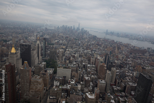 paesaggi dall'alto della città di new york con grattacieli