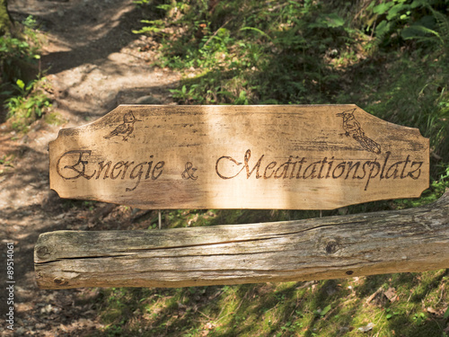 Schild Meditationsplatz photo