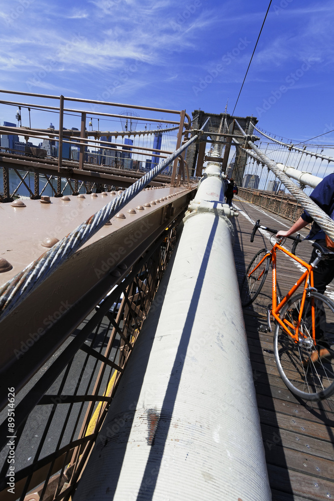 Obraz premium Views of the Brooklyn Bridge.