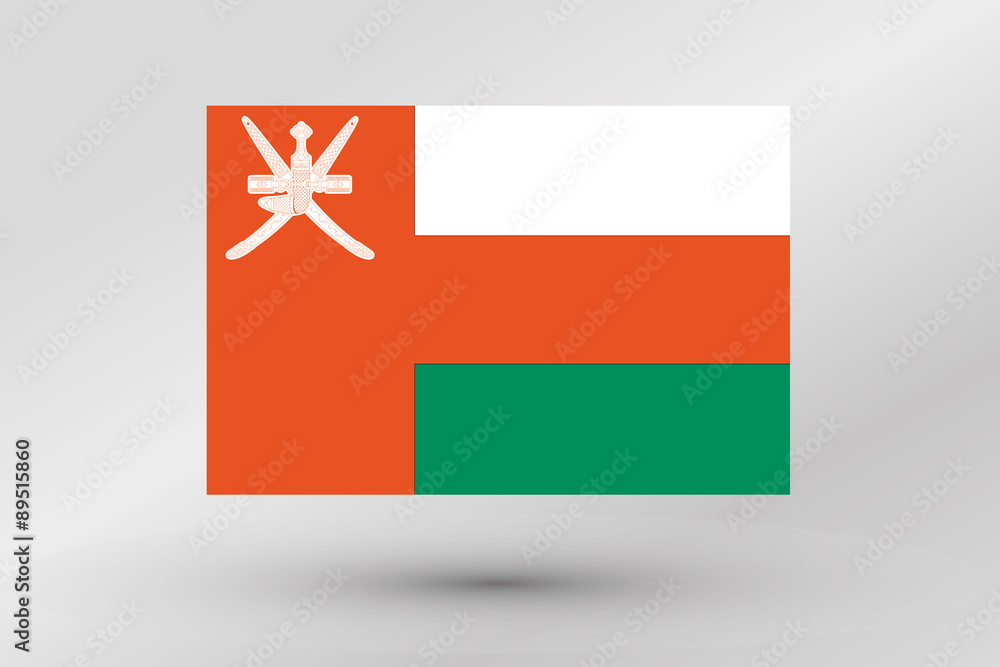 Flag Illustration of the country of Oman Flag Illustration of the country of Oman