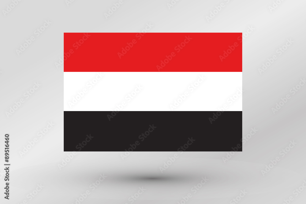 Flag Illustration of the country of Yemen Flag Illustration of the country of Yemen