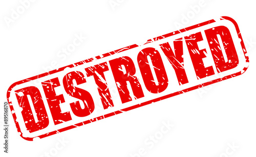 DESTROYED red stamp text