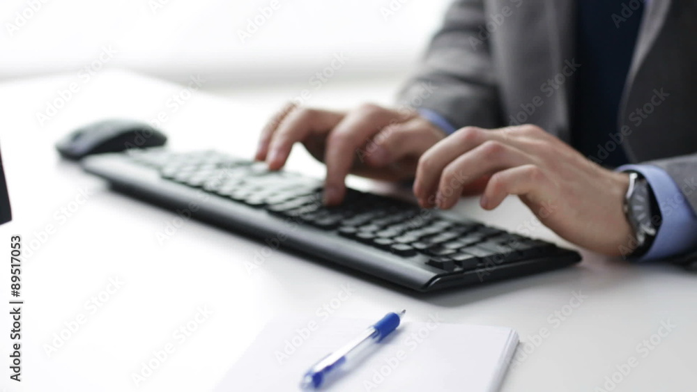 close up of businessman hands typing on keyboard close up of businessman hands typing on keyboard