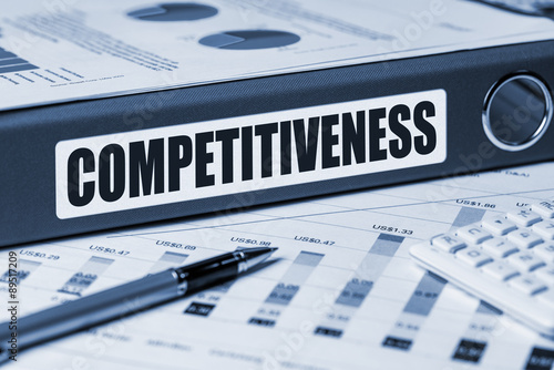 Принти на полотні competitiveness concept on document folder