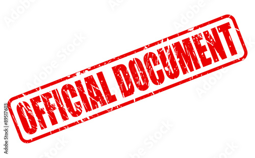 OFFICIAL DOCUMENT red stamp text