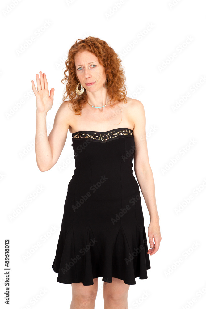 Beautiful woman doing different expressions in different sets of clothes: be careful Beautiful woman doing different expressions in different sets of clothes: be careful