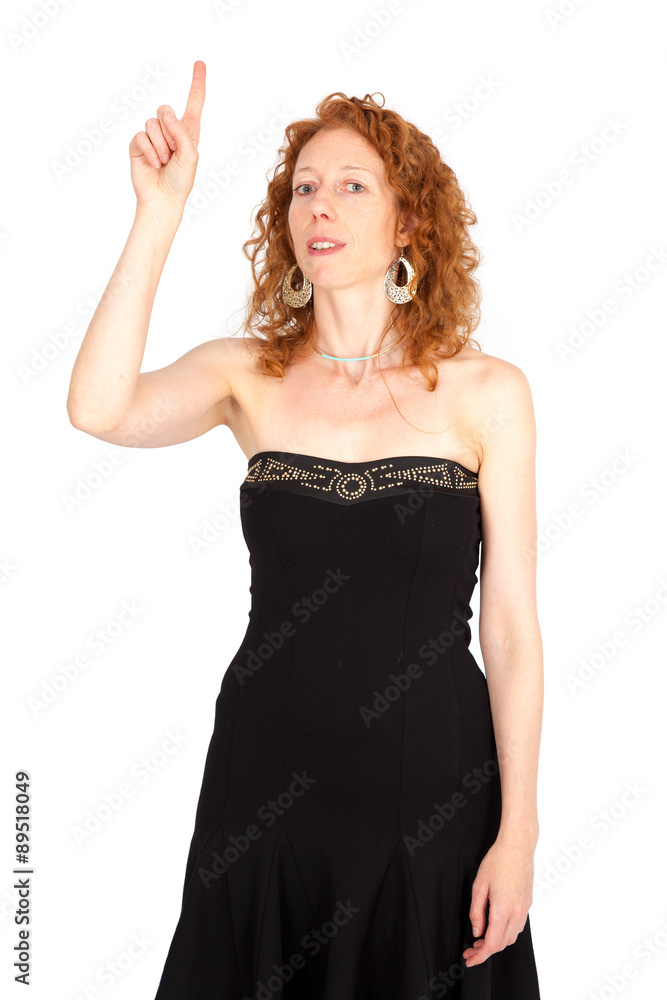 Beautiful woman doing different expressions in different sets of clothes: want to speak Beautiful woman doing different expressions in different sets of clothes: want to speak