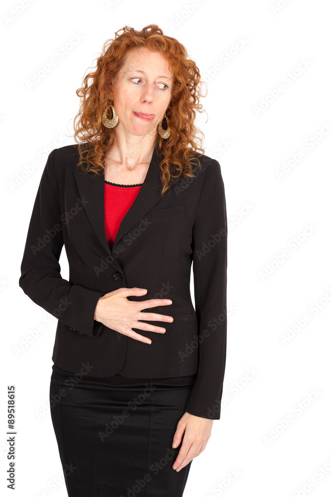 Beautiful woman doing different expressions in different sets of clothes: jungry Beautiful woman doing different expressions in different sets of clothes: jungry