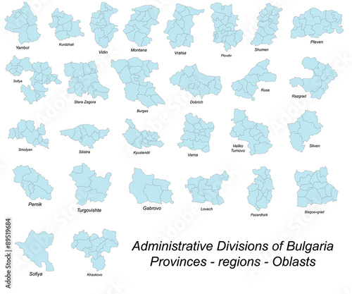Large and detailed maps of all bulgarian administrative divisons, regions and oblasts.