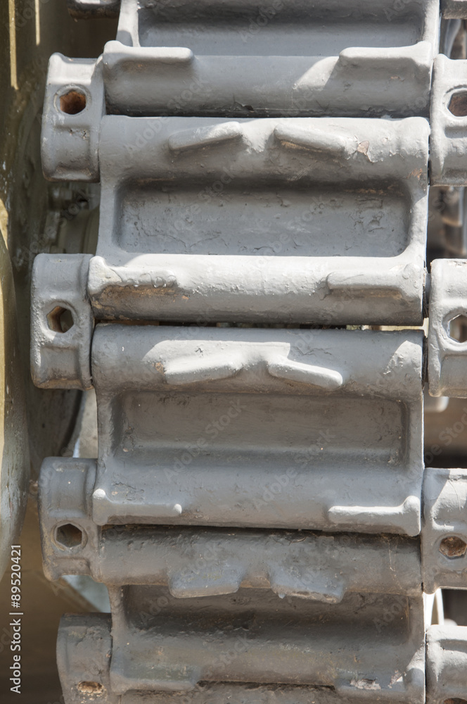 caterpillar of Russian infantry fighting vehicle, closeup shot, caterpillar of Russian infantry fighting vehicle, closeup shot,