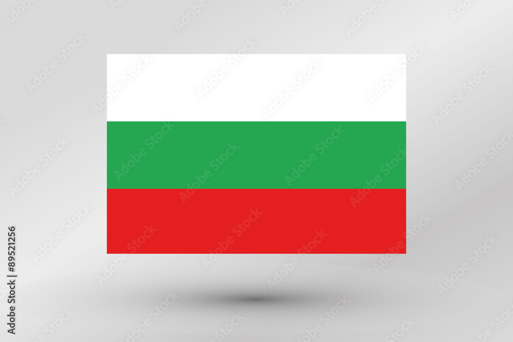 3D Isometric Flag Illustration of the country of Bulgaria 3D Isometric Flag Illustration of the country of Bulgaria