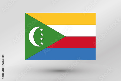 Free Download 3D Isometric Flag Illustration of the country of  Comoros - GFXLoad