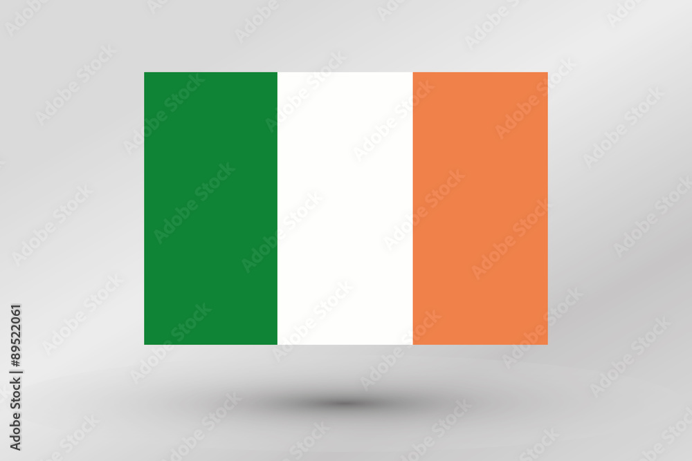 Flag Illustration of the country of  Ireland