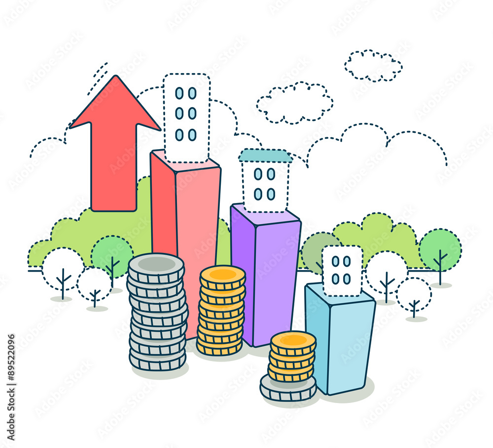 Fototapeta premium Illustration of business