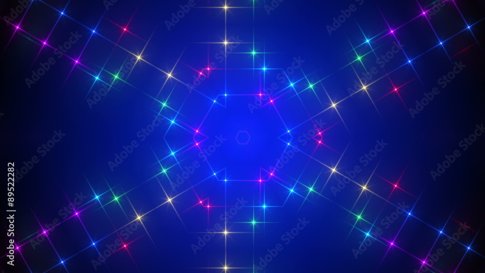 blue abstract background, kaleidoscope light, loop blue abstract background, kaleidoscope light, loop