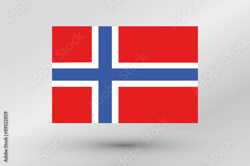 Flag Illustration of the country of  Norway