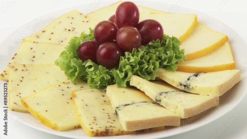 Cheese plate with grapes Cheese plate with grapes