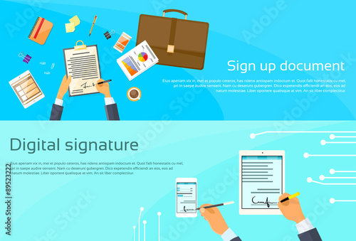 Contract Sign Up Paper Document Businessman Agreement Digital