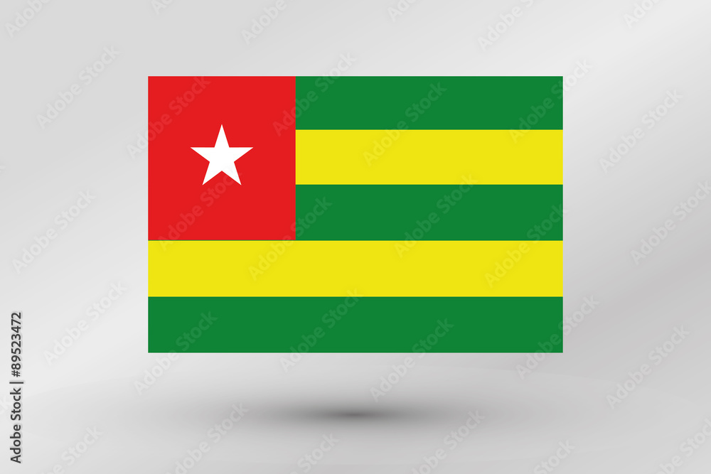 Flag Illustration of the country of Togo Flag Illustration of the country of Togo