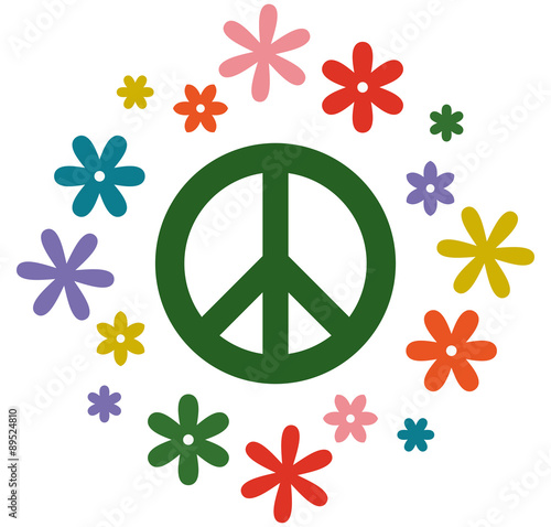 Vector peace symbol illustration isolated on white