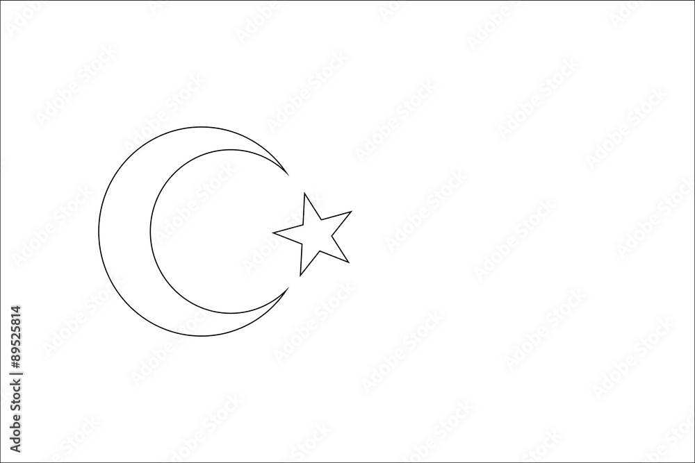 Skeleton Flag Illustration of the country of Turkey Skeleton Flag Illustration of the country of Turkey