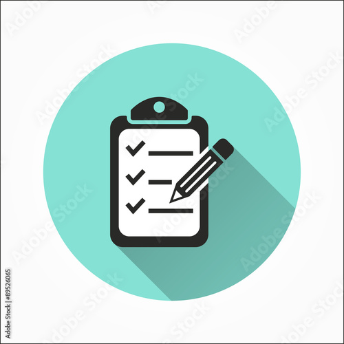 Clipboard pencil  icon