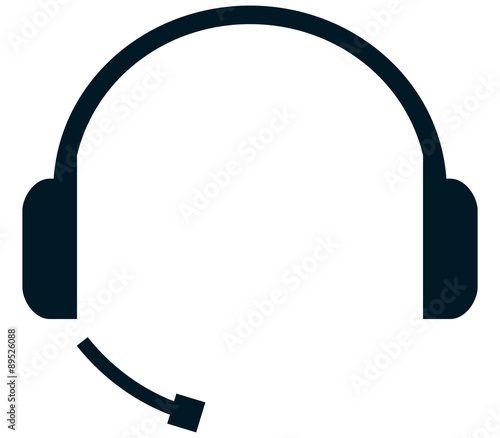 Vector headset illustration isolated on white