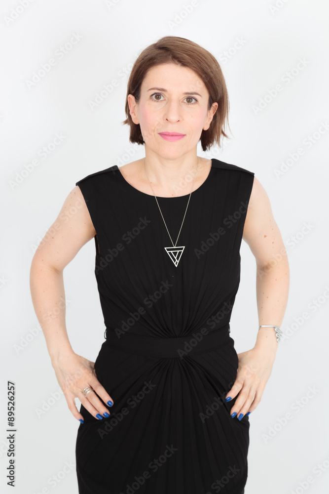 Beautiful woman doing different expressions in different sets of clothes: posing Beautiful woman doing different expressions in different sets of clothes: posing