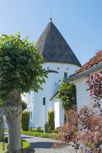 The Ols Kirke in Olsker, Bornholm island, Denmark. photo