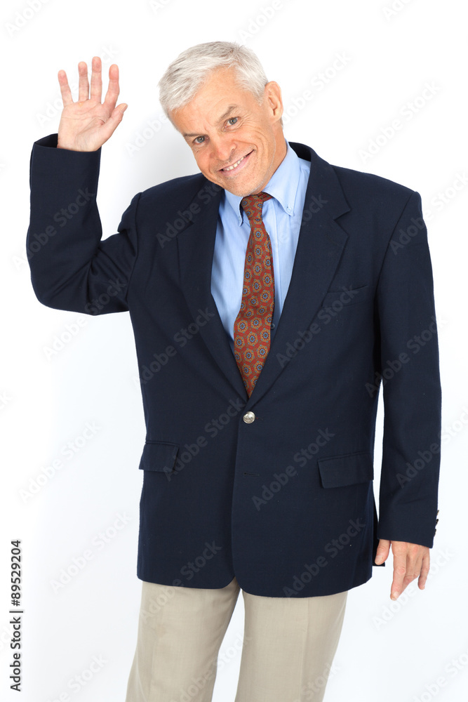 Handsome man doing different expressions in different sets of clothes: waving Handsome man doing different expressions in different sets of clothes: waving