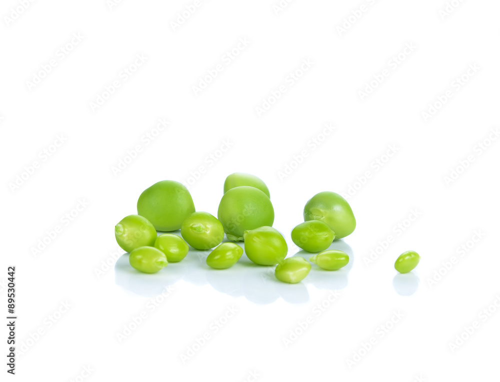 Fresh green pea pod on white background Fresh green pea pod on white background