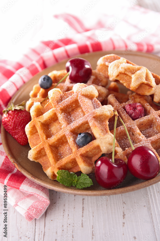 waffles and berry fruit waffles and berry fruit