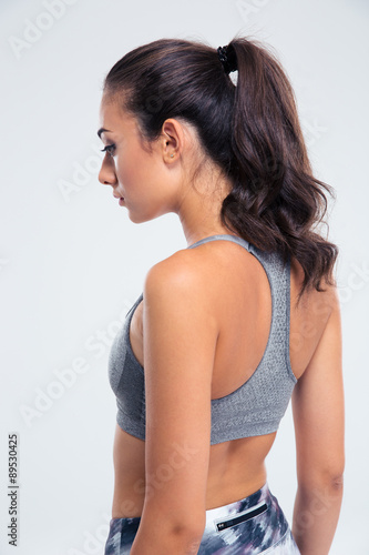 Side view portrait of a fitness woman