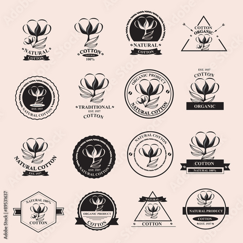 Cotton icons, natural product.