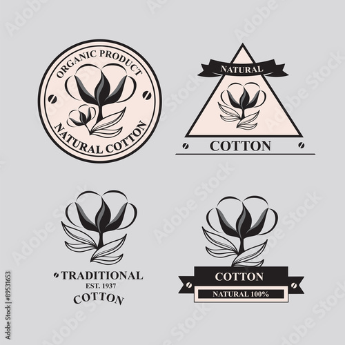 Cotton icons, natural product.