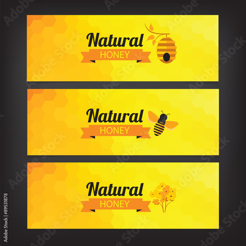 Honey badge and label.