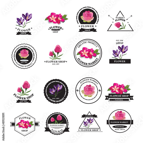 Beauty cosmetic icons. Vector illustration.